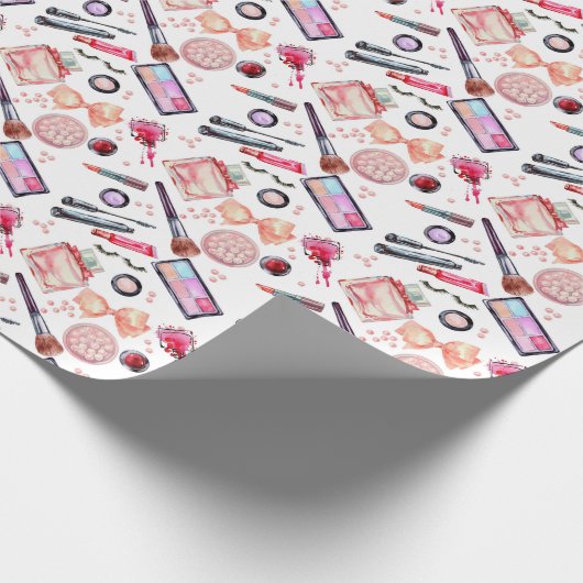 Waterverf Makeup Patroon Cadeaupapier (Hoek)