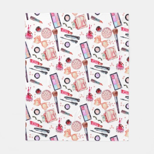 Waterverf Makeup Patroon Fleece Deken (Voorkant)