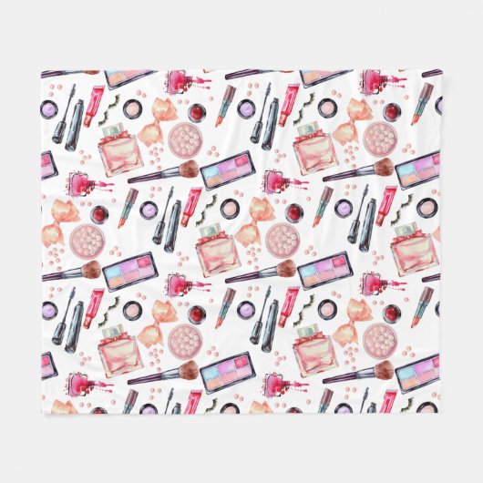 Waterverf Makeup Patroon Fleece Deken (Voorkant (Horizontaal))