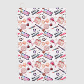 Waterverf Makeup Patroon Golfhanddoek (Voorkant)