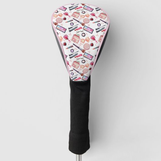 Waterverf Makeup Patroon Golfheadcover (Voorkant)