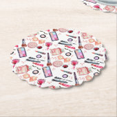 Waterverf Makeup Patroon Kartonnen Onderzetters (Gekanteld)