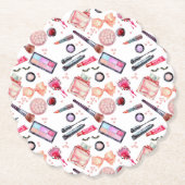 Waterverf Makeup Patroon Kartonnen Onderzetters (Voorkant)