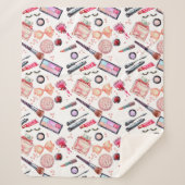 Waterverf Makeup Patroon Sherpa Deken (Voorkant)