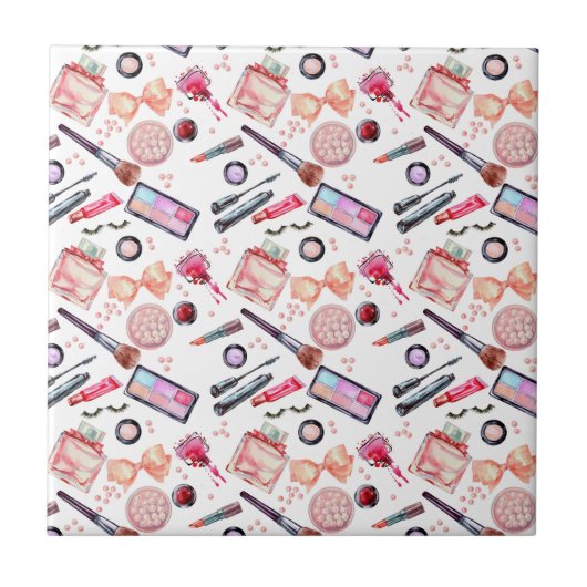 Waterverf Makeup Patroon Tegeltje (Voorkant)