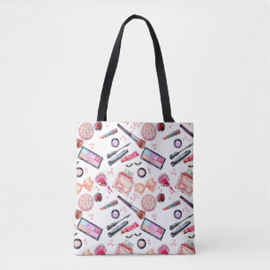 Waterverf Makeup Patroon Tote Bag