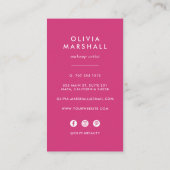 Waterverf Makeup-stalen | Verticaal Visitekaartje (Achterkant)