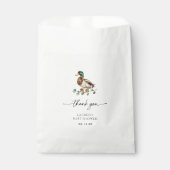 Waterverf Mallard Duck Baby shower Dank u Bedankzakje (Voorkant)
