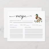 Waterverf Mallard Duck Baby shower Recept Kaarten (Voorkant / Achterkant)