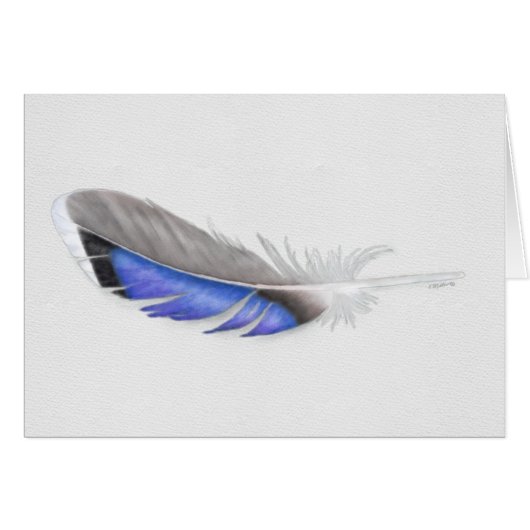 Waterverf Mallard Duck Feather (Voorkant Horizontaal)