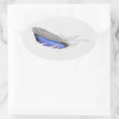 Waterverf Mallard Duck Feather Ovale Sticker (Tas)