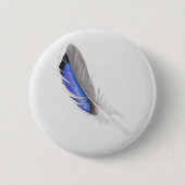 Waterverf Mallard Duck Feather Ronde Button 5,7 Cm (Voorkant)