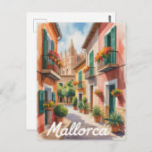 Waterverf Mallorca Briefkaart (Voorkant / Achterkant)