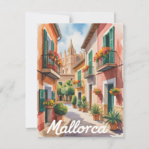 Waterverf Mallorca Briefkaart