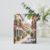 Waterverf Mallorca Palma Briefkaart (Staand voorkant)