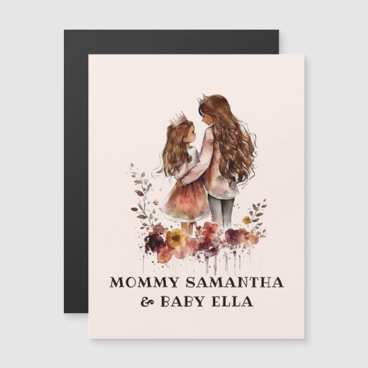 Waterverf mam en dochter (1) (Voorkant / Achterkant)