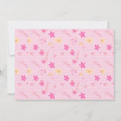 Waterverf mama Baby Giraffe Baby Girl Shower Kaart (Achterkant)