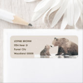 Waterverf Mama Beer & CUB Schattige retouradres Etiket (Insitu)