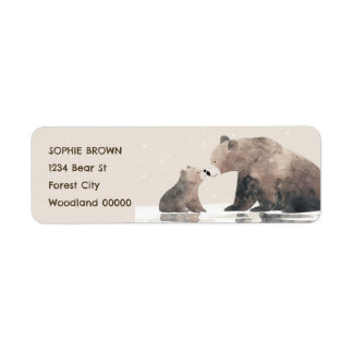 Waterverf Mama Beer & CUB Schattige retouradres Etiket