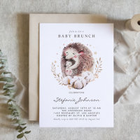 Waterverf Mama en Baby Hedgehog Baby Brunch