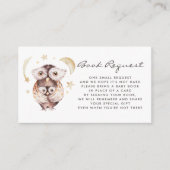 Waterverf mama en Baby uil boek aanvraag Informatiekaartje (Voorkant)