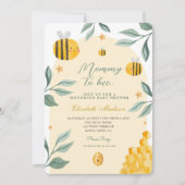 Waterverf Mama naar Bee Honey Sweet Baby shower Kaart (Voorkant)