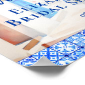 Waterverf Mamma Mia Roze Bloemen Disco Welkom Poster (Hoek)