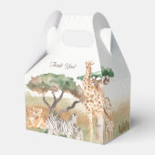 Waterverf mammie en Baby Afrikaans dier Hartelijk  Bedankdoosjes (Achterkant)