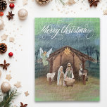 Waterverf Manager Nativiteit kerstscène Legpuzzel<br><div class="desc">Dit ontwerp kan worden gepersonaliseerd door de Edit optie van het Ontwerp te kiezen. Je kunt ook overdragen naar andere objecten. Neem contact met me op via colorflowcreations@gmail.com of gebruik de chatoptie bovenaan de pagina als u dit ontwerp op een ander product wilt plaatsen of hulp nodig hebt. Bekijk meer...</div>