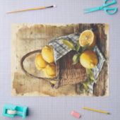 Waterverf Mand Met Citroenen Decoupage Tissuepapier (Craft)