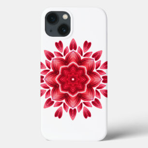 Waterverf Mandala Art - Red Rose Petals Flower Ca Case-Mate iPhone Case