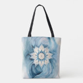 Waterverf mandala bloemkunst tote bag (Achterkant)