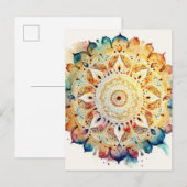 Waterverf Mandala Briefkaart (Voorkant / Achterkant)