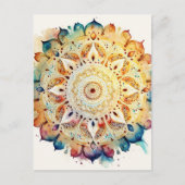 Waterverf Mandala Briefkaart (Voorkant)