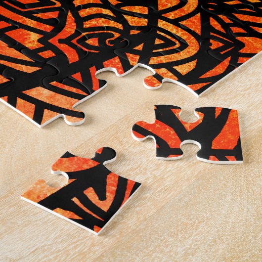 Waterverf Mandala Glazen in lood Legpuzzel (Zijkant)