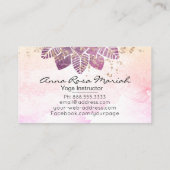 *~* Waterverf Mandala Glitter Healing Reiki Yoga Visitekaartje (Achterkant)