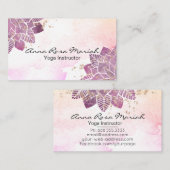 *~* Waterverf Mandala Glitter Healing Reiki Yoga Visitekaartje (Voorkant / Achterkant)