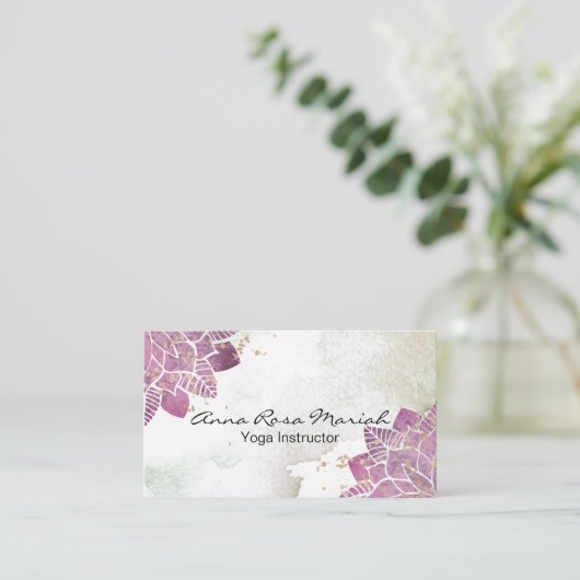 *~* Waterverf Mandala Glitter Healing Yoga Reiki Visitekaartje (Staand voorkant)