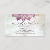 *~* Waterverf Mandala Glitter Healing Yoga Reiki Visitekaartje (Achterkant)