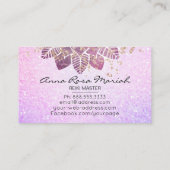 *~* Waterverf Mandala Glitter Healing Yoga Reiki Visitekaartje (Achterkant)