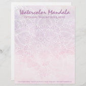 Waterverf Mandala Holistic Healing & Spiritueel Briefhoofd Sjabloon (Voorkant / Achterkant)