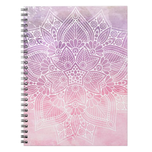 Waterverf Mandala Holistic Healing & Spiritueel Notitieboek (Voorkant)