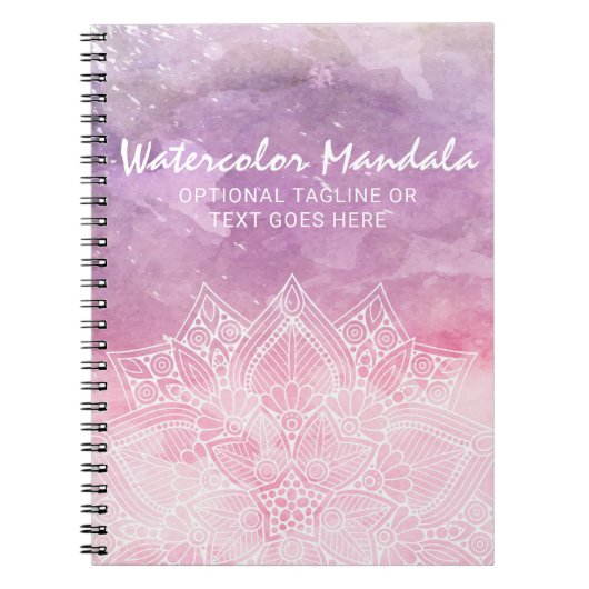 Waterverf Mandala Holistic Healing & Spiritueel Notitieboek (Voorkant)
