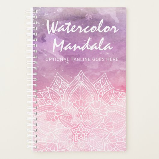 Waterverf Mandala Holistic Healing & Spiritueel Planner (Voorkant)