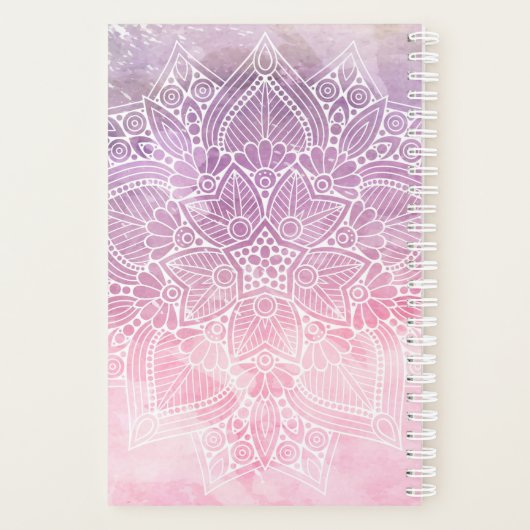 Waterverf Mandala Holistic Healing & Spiritueel Planner (Achterkant)