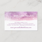 Waterverf Mandala Holistic Healing & Spiritueel Visitekaartje (Achterkant)