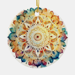 Waterverf Mandala Keramisch Ornament