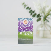 WATERVERF MANDALA LOGO GEPERSONALISEERD YOGA INSTR VISITEKAARTJE (Staand voorkant)