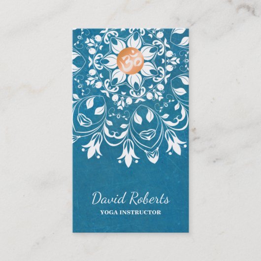 WATERVERF MANDALA LOGO GEPERSONALISEERD YOGA INSTR VISITEKAARTJE (Voorkant)