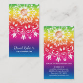 WATERVERF MANDALA LOGO GEPERSONALISEERD YOGA INSTR VISITEKAARTJE (Voorkant / Achterkant)